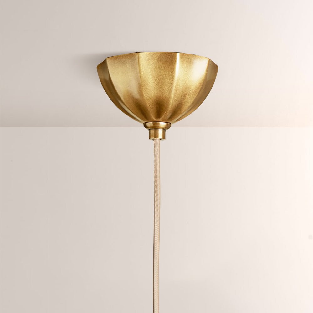 Aveline Ribbed Opal Glass Pendant - fovolighting