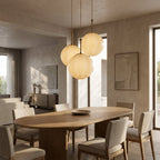 Aveline Ribbed Opal Glass Pendant - fovolighting