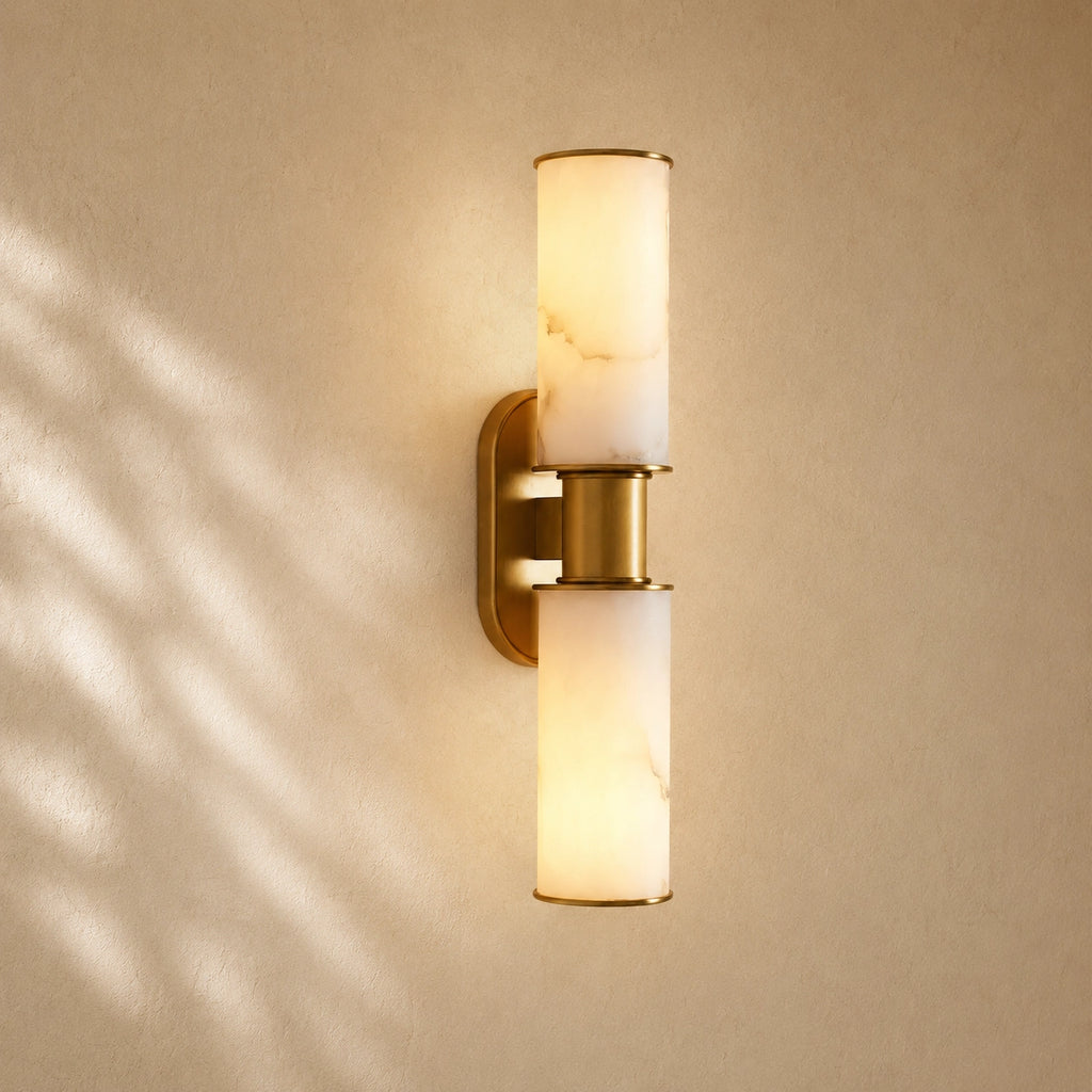 Harlin 2-Light Wall Sconce in Alabaster