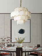 Alabaster Shell Brass Chandelier with 2/3/4/5/6 layer