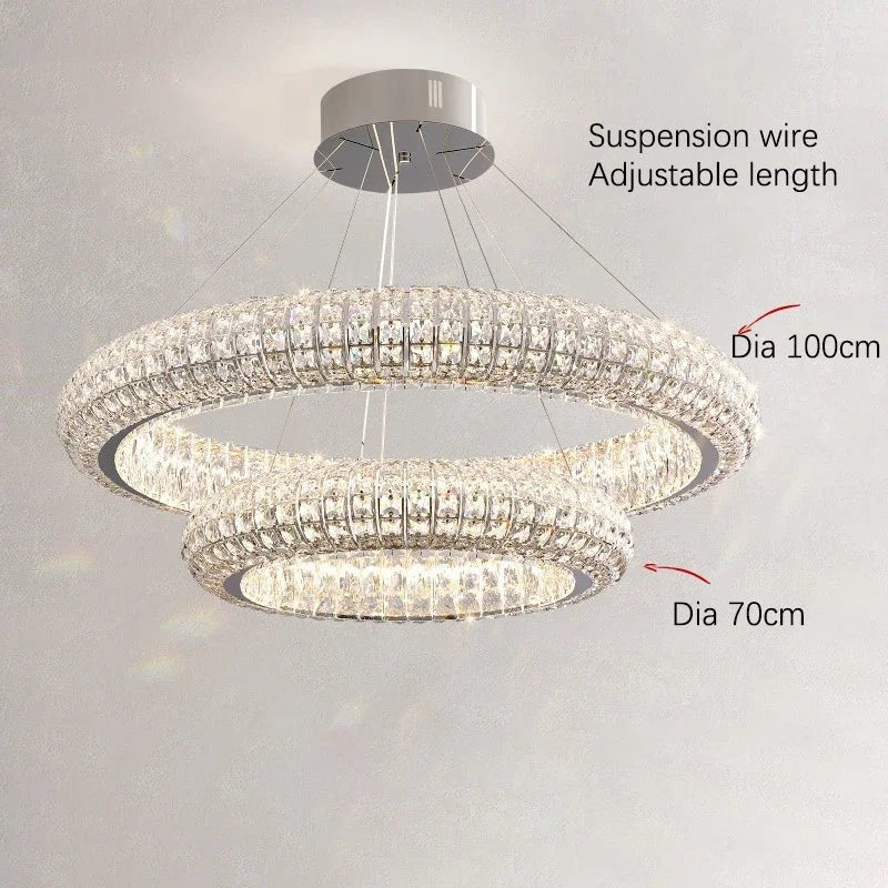 Bacci Crystal Modern Chandelier - fovolighting