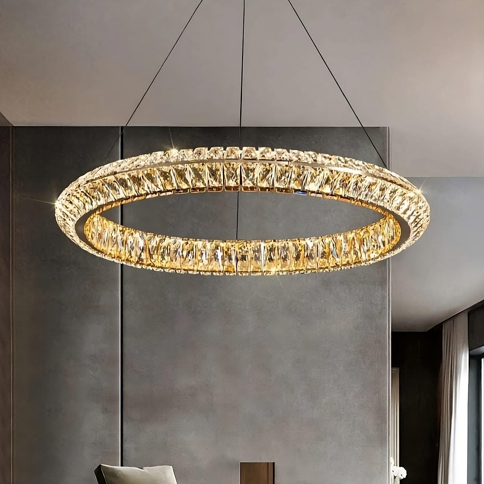 Bacci Crystal Ring Chandelier - fovolighting