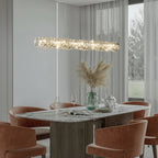 Bacci Modern Linear Crystal Dining Room Chandelier - fovolighting