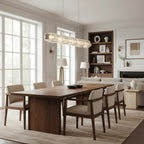 Bacci Modern Linear Crystal Dining Room Chandelier - fovolighting