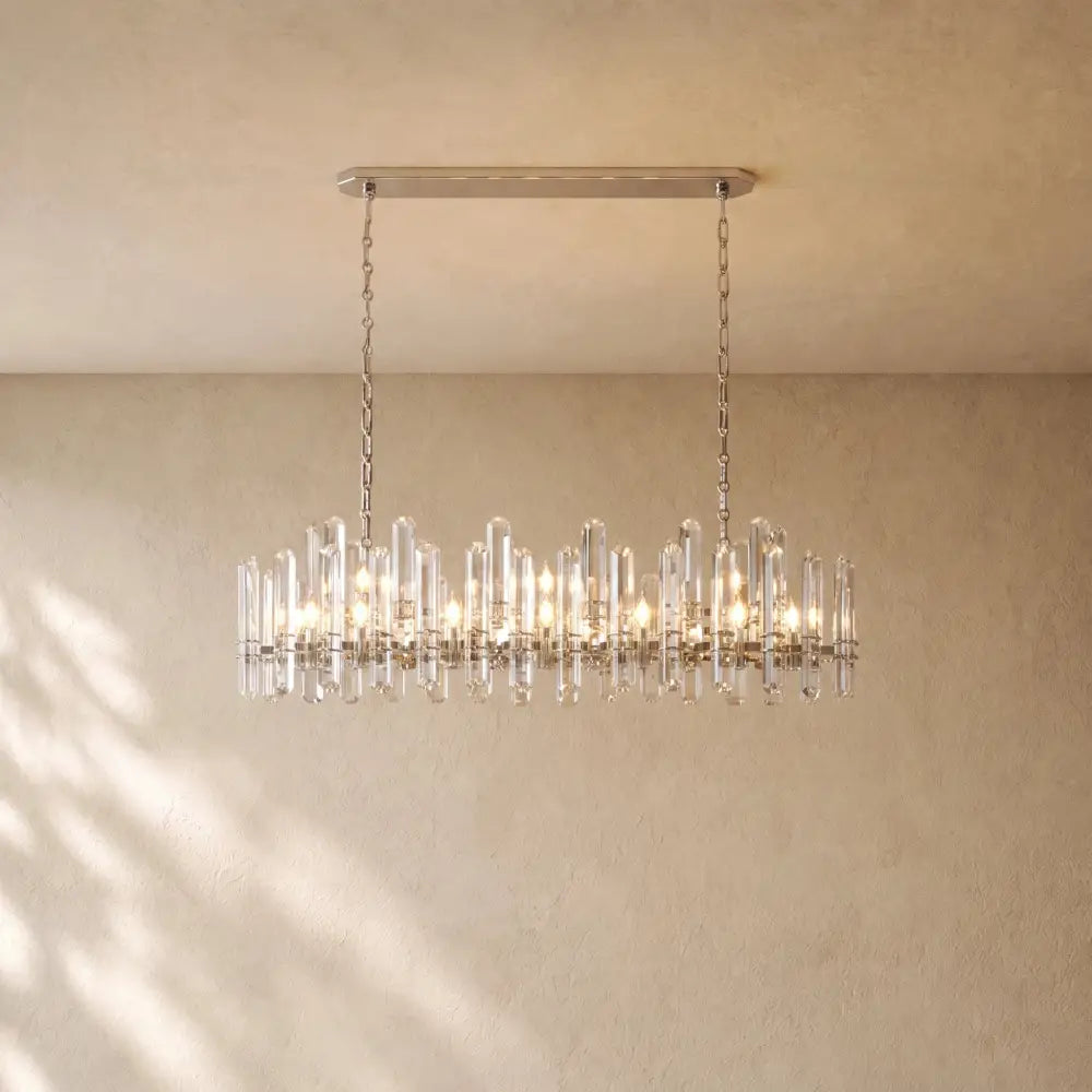 Baingham Linear Chandelier - 54’’ / Polished Nickel