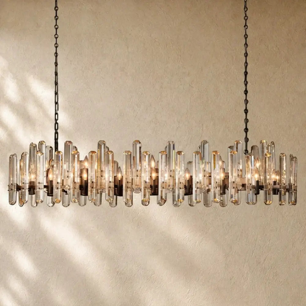 Baingham Linear Chandelier - 72’’ / Polished Nickel