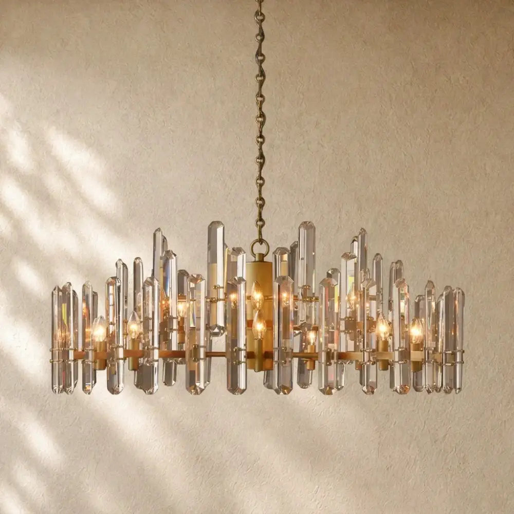 Baingham Round Chandelier - 48’’ / Lacquered Burnished Brass