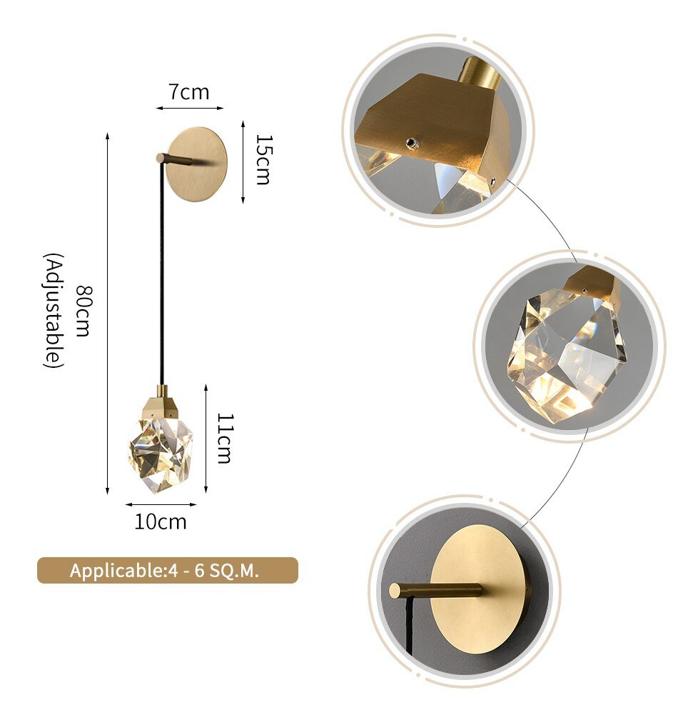 Bari Crystal Wall Sconce - fovolighting