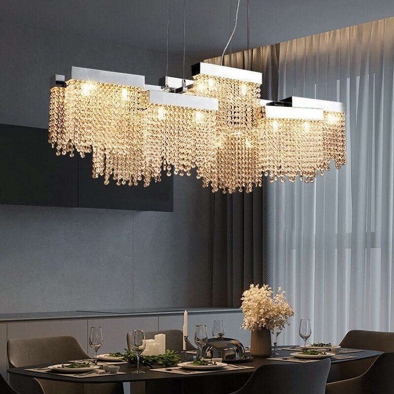 Barton Crystal Dining Room Chandelier - fovolighting