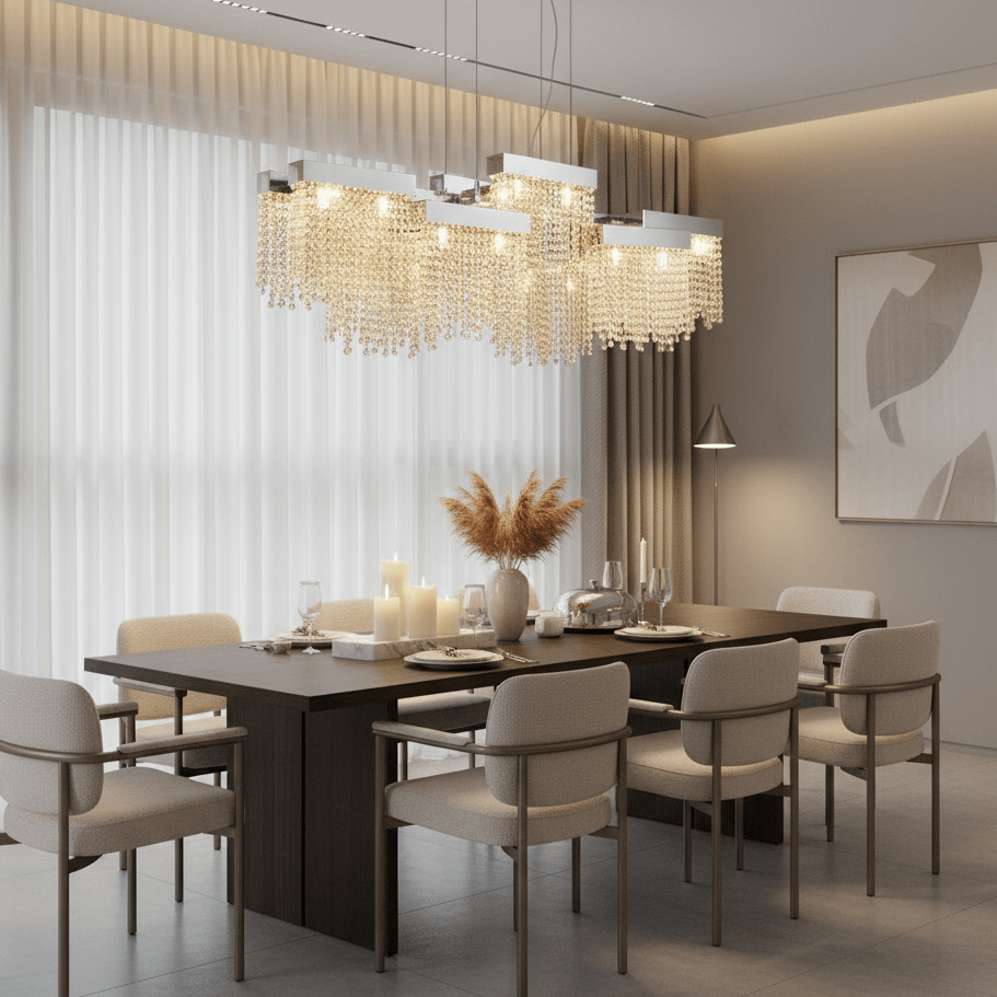 Barton Crystal Dining Room Chandelier - fovolighting