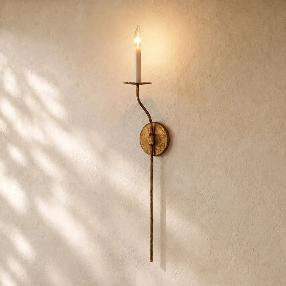 Belf Sconce - 29’’ / Gilded Iron