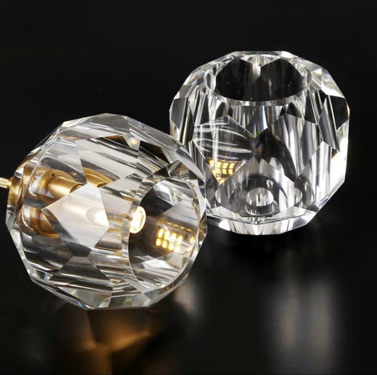 Beula De Clear Cristal Glass Rod Pendant - fovolighting