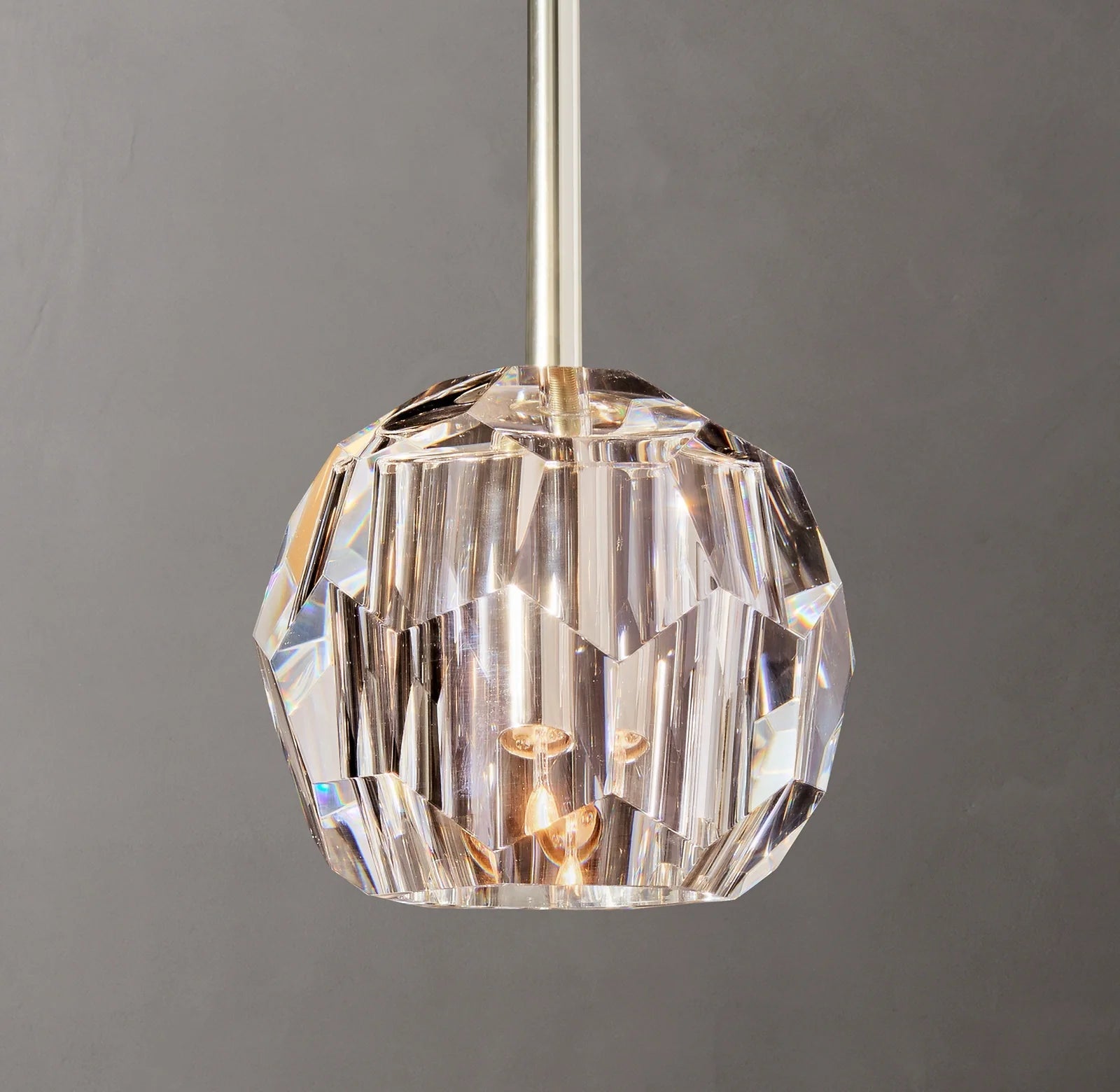 Beula De Clear Cristal Glass Rod Pendant - fovolighting