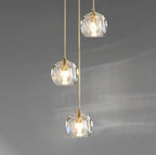 Beula De Clear Cristal Glass Rod Pendant - fovolighting