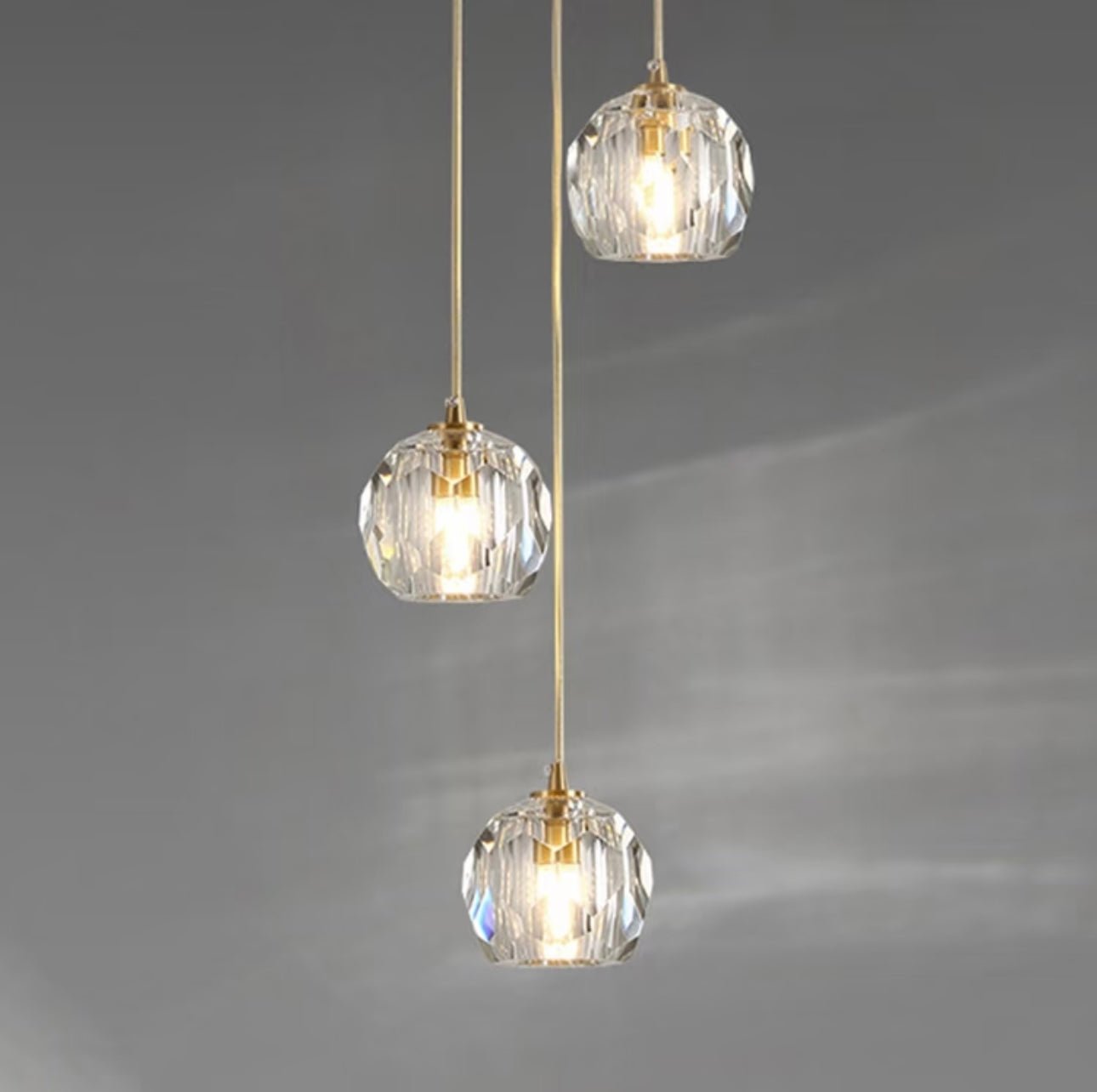 Beula De Clear Cristal Glass Rod Pendant - fovolighting