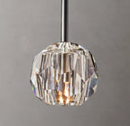 Beula De Clear Cristal Glass Rod Pendant - fovolighting