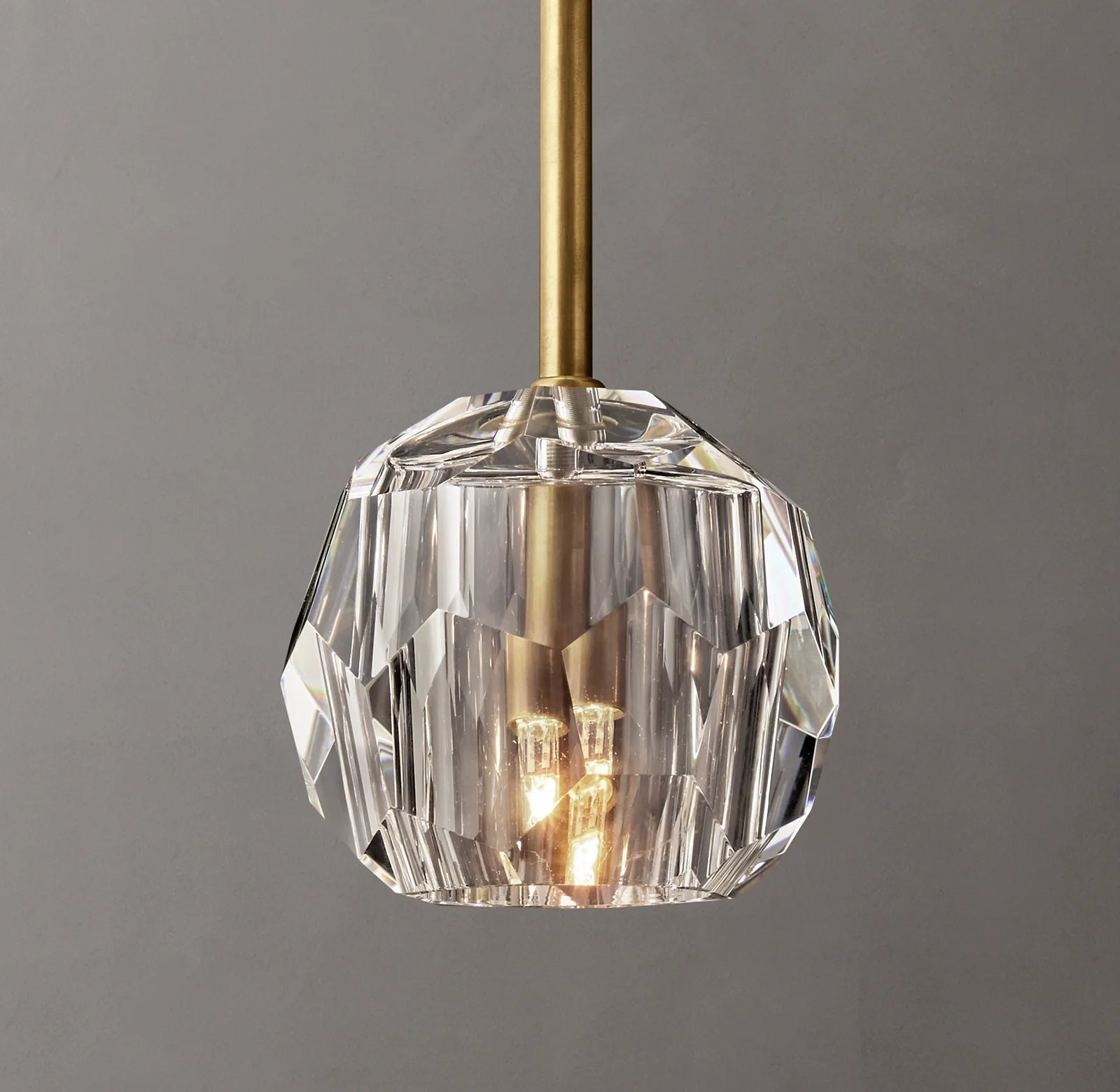 Beula De Clear Cristal Glass Rod Pendant - fovolighting