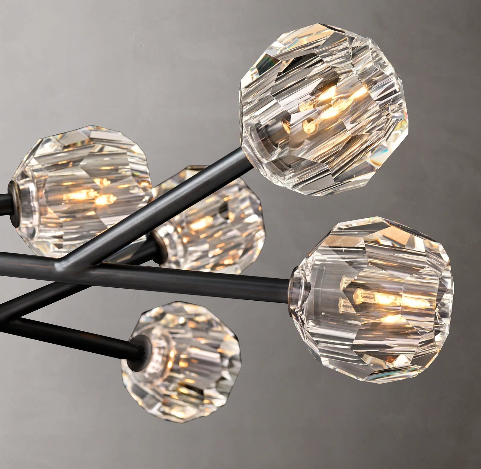 Beula De Clear Cristal Glass Rod Pendant - fovolighting