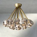 Beula De Clear/ Smoke Cristal Flushmount 24" - fovolighting