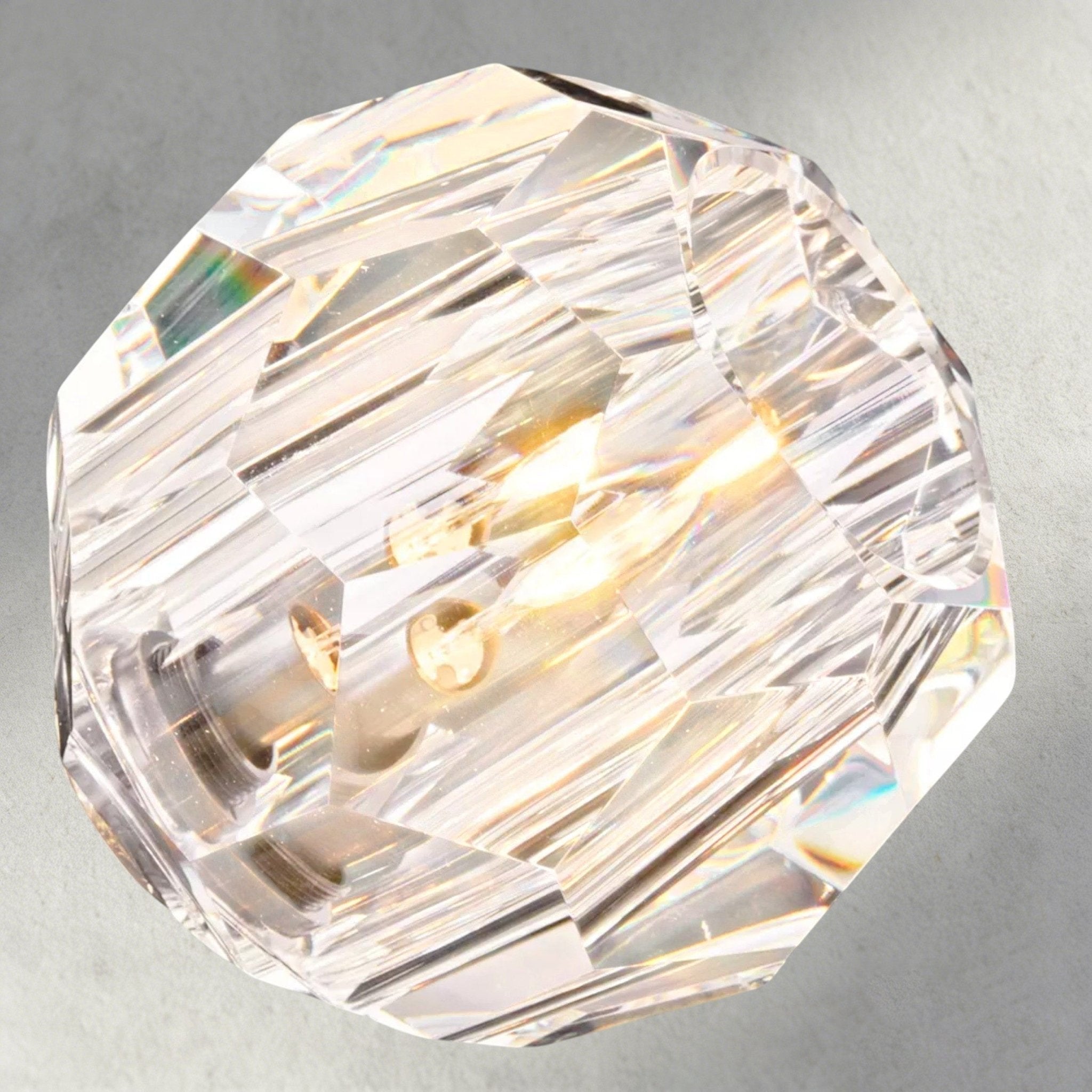 Beula De Clear/ Smoke Cristal Flushmount 24" - fovolighting