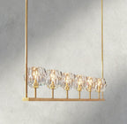 Beula De Cristal Clear Glass Linear Chandelier 48", 60" - fovolighting