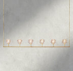 Beula De Cristal Clear Glass Linear Chandelier 48", 60" - fovolighting