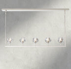 Beula De Cristal Clear Glass Linear Chandelier 48", 60" - fovolighting