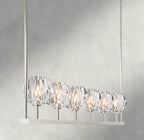 Beula De Cristal Clear Glass Linear Chandelier 48", 60" - fovolighting
