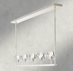 Beula De Cristal Clear Glass Linear Chandelier 48", 60" - fovolighting