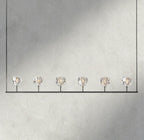 Beula De Cristal Clear Glass Linear Chandelier 48", 60" - fovolighting
