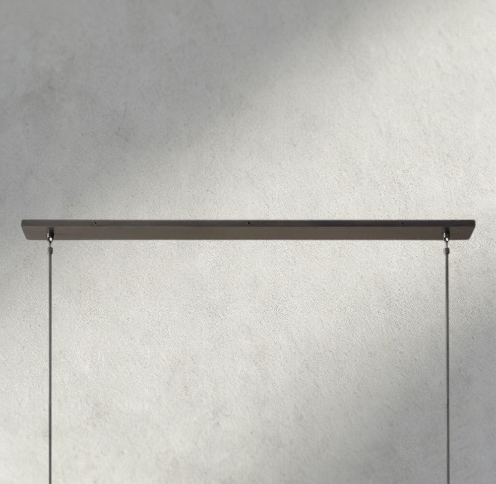 Beula De Cristal Clear Glass Linear Chandelier 48", 60" - fovolighting