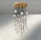 Beula De Cristal Clear/ Smoke Glass Round Cluster Chandelier 14", 19", 24", 30", 40" - fovolighting