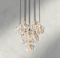 Beula De Cristal Clear/ Smoke Glass Round Cluster Chandelier 14", 19", 24", 30", 40" - fovolighting