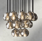 Beula De Cristal Clear/ Smoke Glass Round Cluster Chandelier 14", 19", 24", 30", 40" - fovolighting