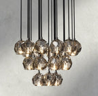 Beula De Cristal Clear/ Smoke Glass Round Cluster Chandelier 14", 19", 24", 30", 40" - fovolighting