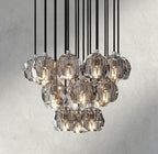 Beula De Cristal Clear/ Smoke Glass Round Cluster Chandelier 14", 19", 24", 30", 40" - fovolighting