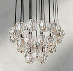 Beula De Cristal Clear/ Smoke Glass Round Cluster Chandelier 14", 19", 24", 30", 40" - fovolighting