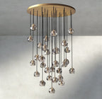 Beula De Cristal Clear/ Smoke Glass Round Cluster Chandelier 14", 19", 24", 30", 40" - fovolighting