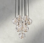 Beula De Cristal Clear/ Smoke Glass Round Cluster Chandelier 14", 19", 24", 30", 40" - fovolighting