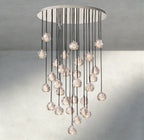 Beula De Cristal Clear/ Smoke Glass Round Cluster Chandelier 14", 19", 24", 30", 40" - fovolighting