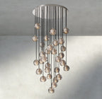 Beula De Cristal Clear/ Smoke Glass Round Cluster Chandelier 14", 19", 24", 30", 40" - fovolighting