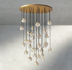 Beula De Cristal Clear/ Smoke Glass Round Cluster Chandelier 14", 19", 24", 30", 40" - fovolighting