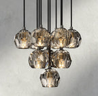 Beula De Cristal Clear/ Smoke Glass Round Cluster Chandelier 14", 19", 24", 30", 40" - fovolighting