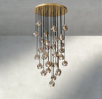Beula De Cristal Clear/ Smoke Glass Round Cluster Chandelier 14", 19", 24", 30", 40" - fovolighting