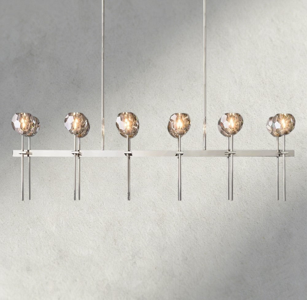 Beula De Cristal Double Linear Chandelier 60" - fovolighting