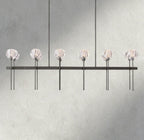 Beula De Cristal Double Linear Chandelier 60" - fovolighting