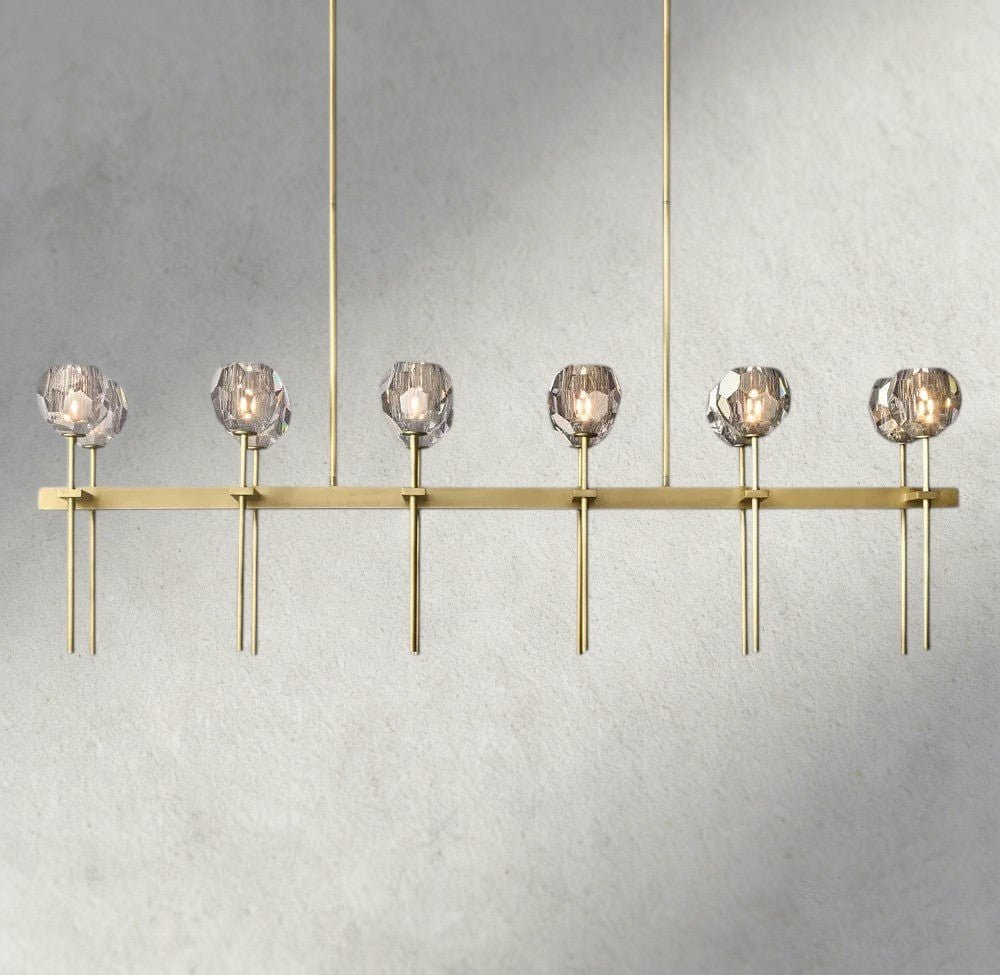 Beula De Cristal Double Linear Chandelier 60" - fovolighting