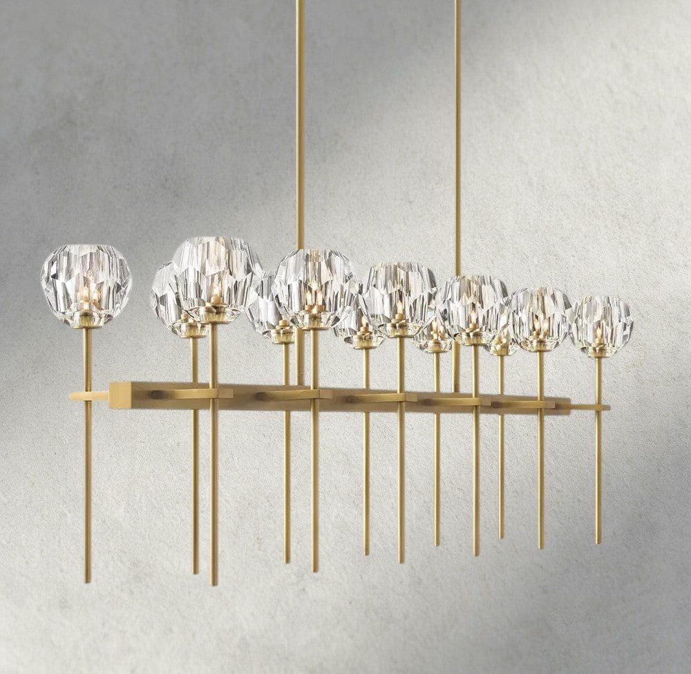 Beula De Cristal Double Linear Chandelier 60" - fovolighting
