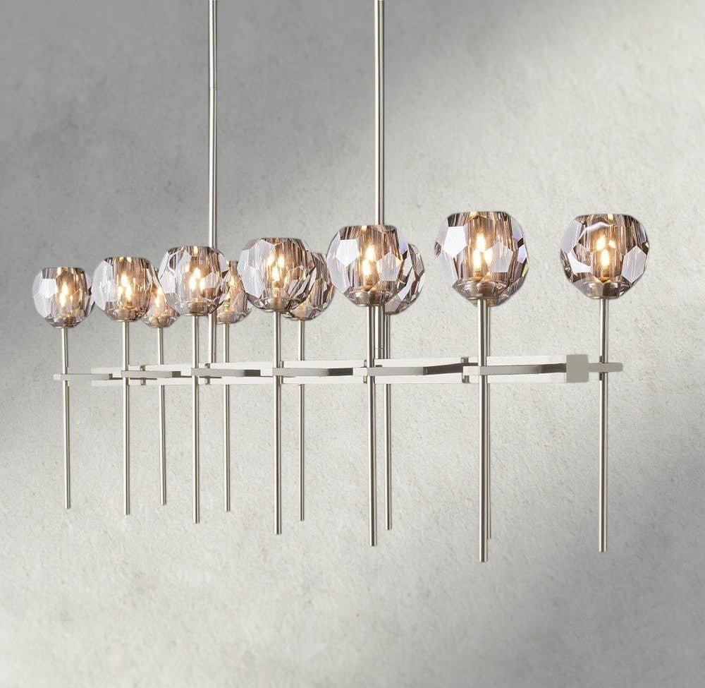 Beula De Cristal Double Linear Chandelier 60" - fovolighting