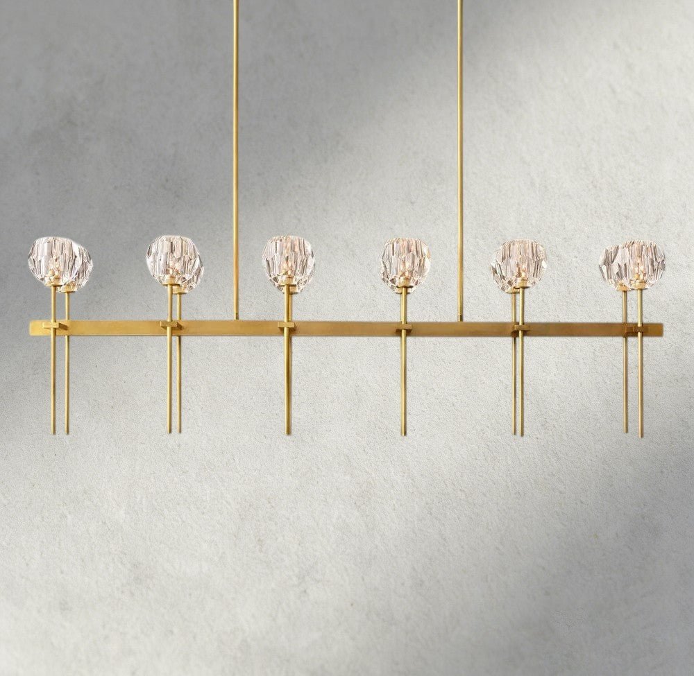 Beula De Cristal Double Linear Chandelier 60" - fovolighting